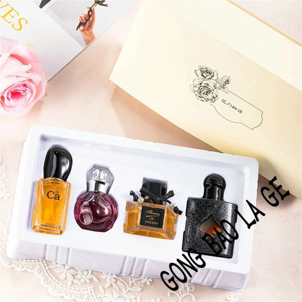 Brand Perfume Women 100Ml Gift Box 4Pcs Set Lasting Fragrance Pheromone Perfumes Feminino Ral Scent Spray Men Cologne
