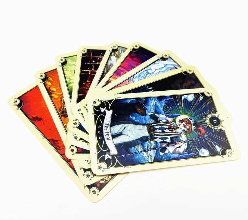 Mystical Manga Tarot Cards Family Women Tarot Deck English Version Board Game Kids Party Playing Cards With PDF Guidebook Toys C251114
