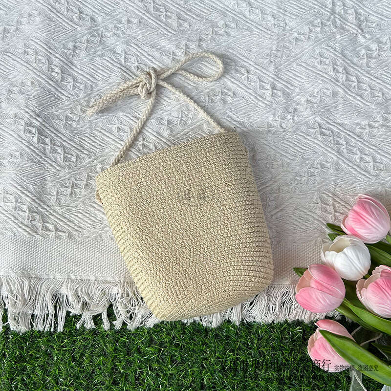 Handmade Beach Bag Spring And Summer New Light Board Adult Trendy One Shoulder Crossbody Handmade DIY Cute Change Grass Woven Bag Kq2