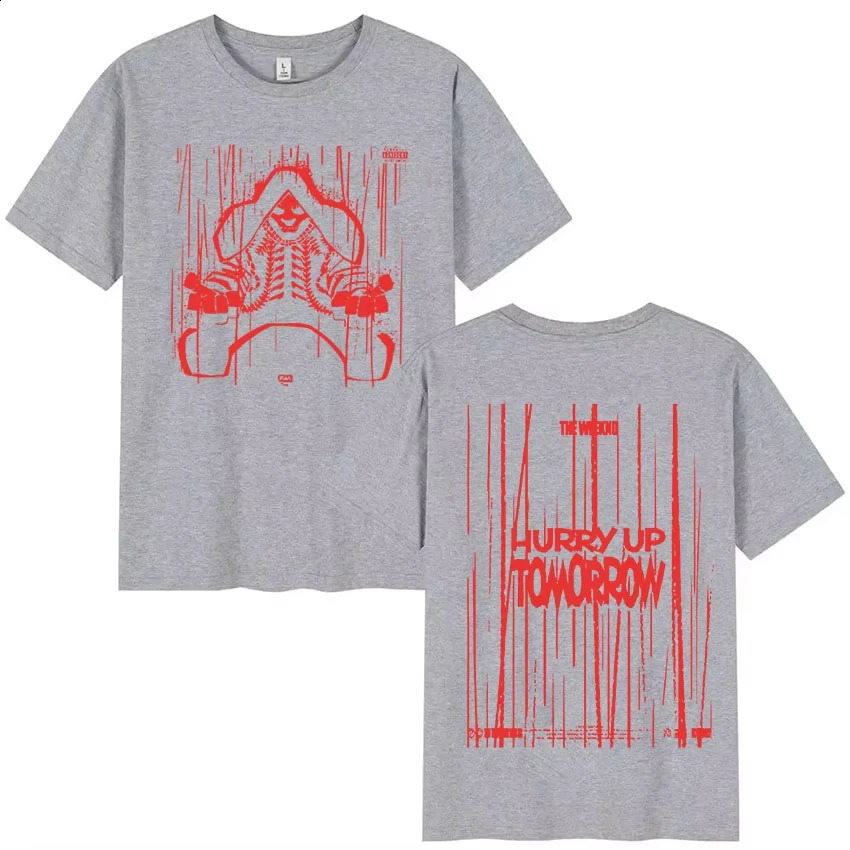 Hurry up tomorrow weekend tour 2025 album Tshirt mens hiphop gothic retro cotton short sleeved streetwear 250408