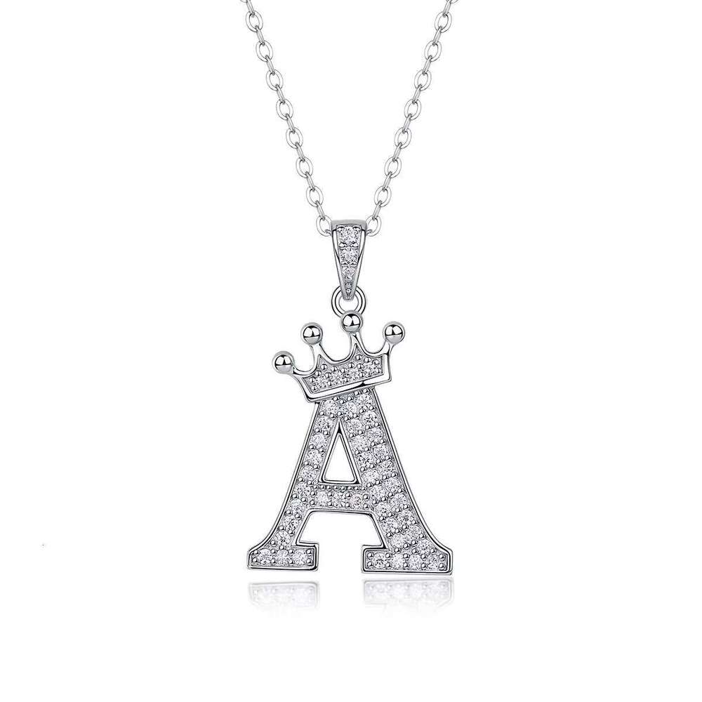 Zanlong 14013 Sterg Sier Charm Jewelry Making a to Z Alphabet Moissanite Capital Letter Pendant Necklace