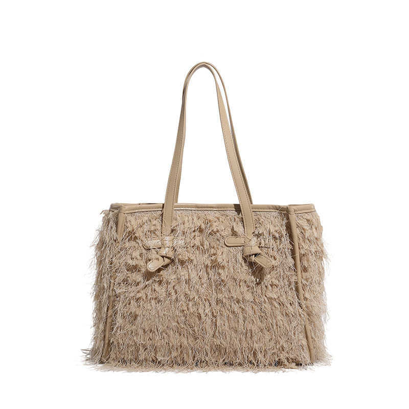 Trendy Tassel Bag for Women Large Capacity Ladies Shoulder Bag Fashionable Commuter Bag Trendy Student Bag Tote Bag H251114