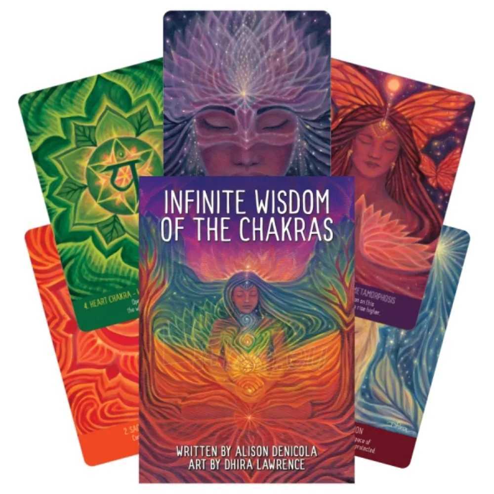 104cm X 73cm Infinite Wisdom of The Chakras Oracle Cards 42 Chakra Color Themed Cards C251114