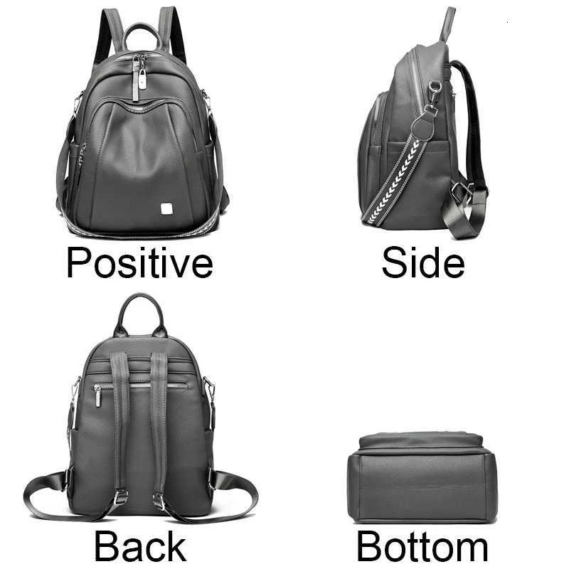 2024 Waterproof Leather Women Backpack Anti-theft Backpacks Shoulder Bags for Teenager Girls Large Capacity Travel School BagW251113