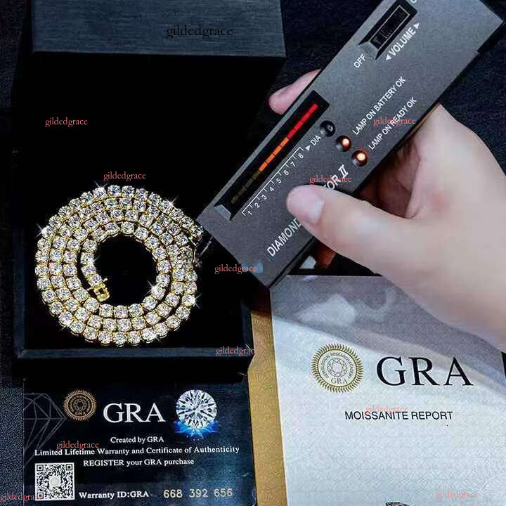 Through the test moissanite dia gold sturgis chain mens hip-hop necklace