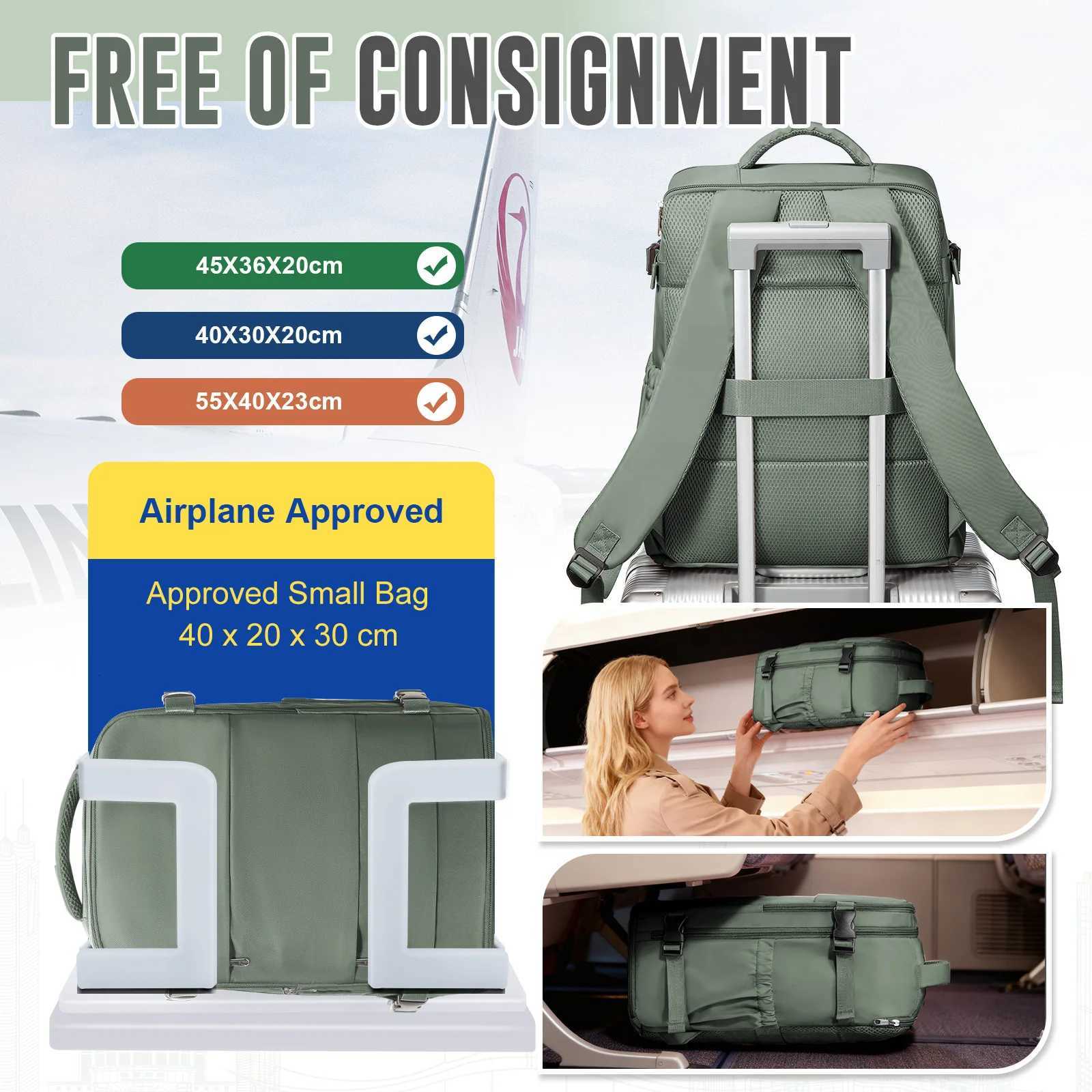 Ryanair Backpack 40x30x20 Cabin Luggage Bag Vacuum Storage Bag With PumpTravel Backpack For Women Men Business Computer BagW251113