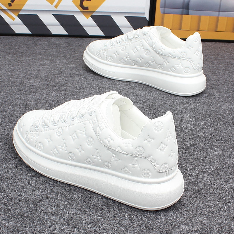 Free shipping spring fashion printed casual shoes Men 2025 new trend board shoes Black shoes casual white soft soled shoes large size 36-44