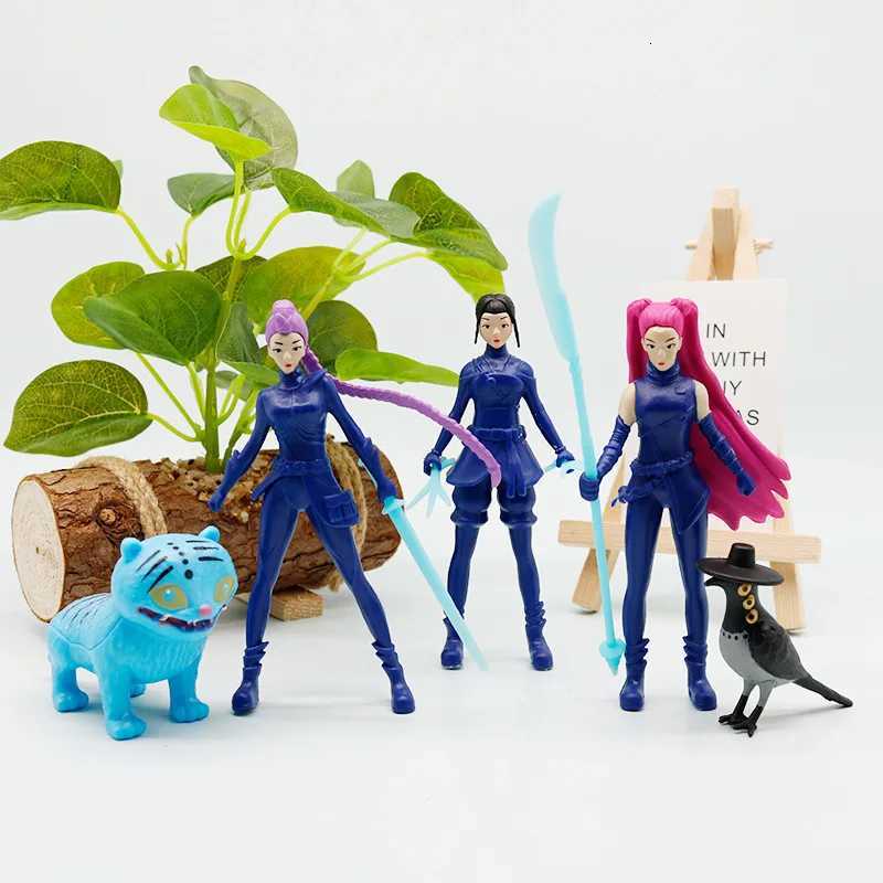 5pcs/Set Kpop Demon Hunters Figure Toy PVC Model Cartoon Gaming Peripherals Desk Decoration Collection Doll For Children Gift Z251110