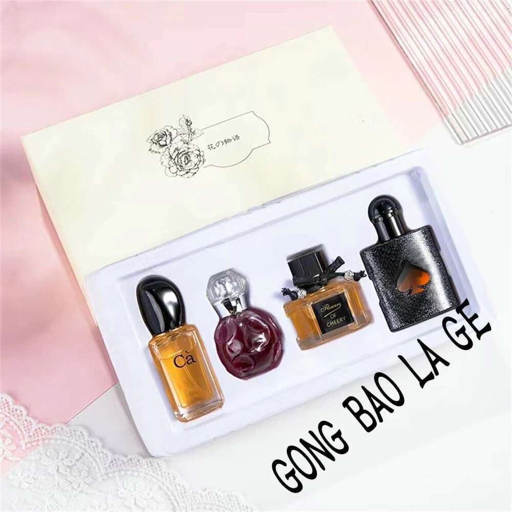 Brand Perfume Women 100Ml Gift Box 4Pcs Set Lasting Fragrance Pheromone Perfumes Feminino Ral Scent Spray Men Cologne