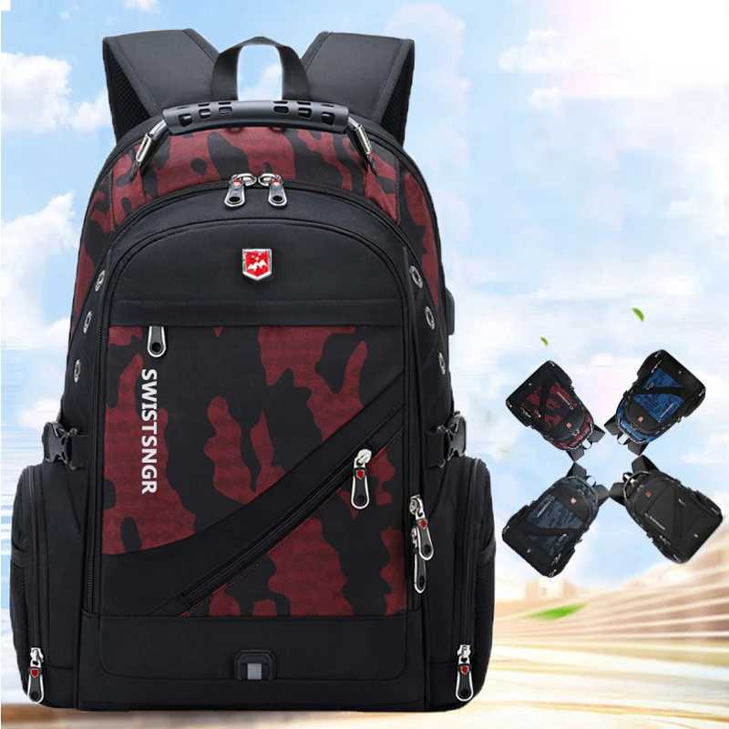 Waterproof 17/20 Inch Laptop Backpack Men School Bags USB Charging Bag Fashion Bagpack Man Airplane Travel Backpack Male MochilaW251113