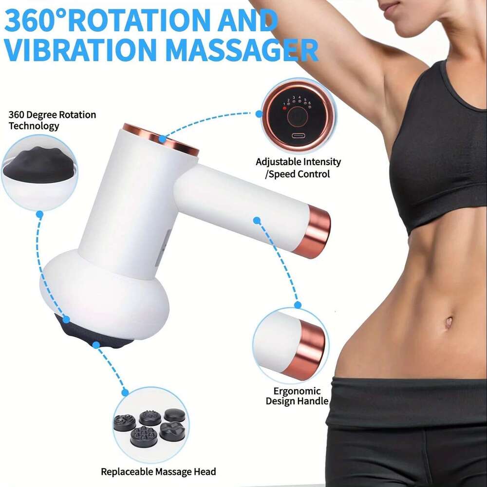 Deep Rolg Electric Full Body Wireless Charger Handheld Portable Massager Neck Waist Shoulder Kneading
