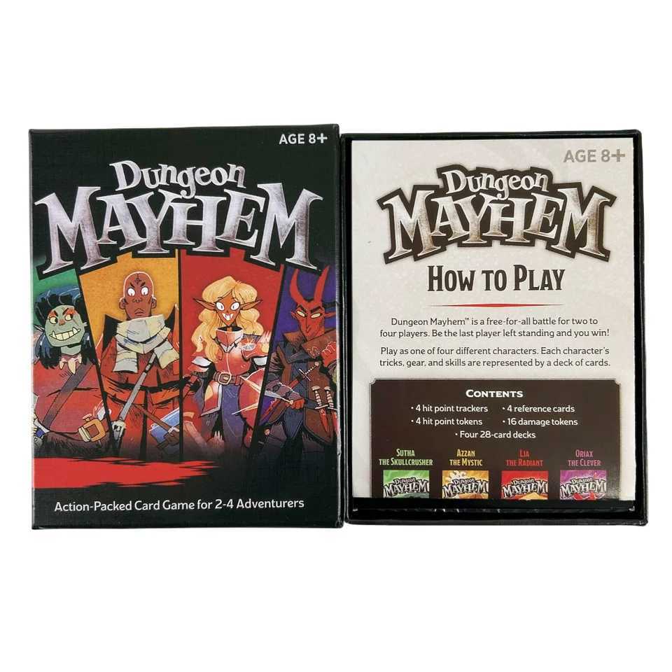 1pc Baldurs Gate Dungeon Mayhem Board Game Cards Monster Madness Card English Version Childrens Toy Gift C251114