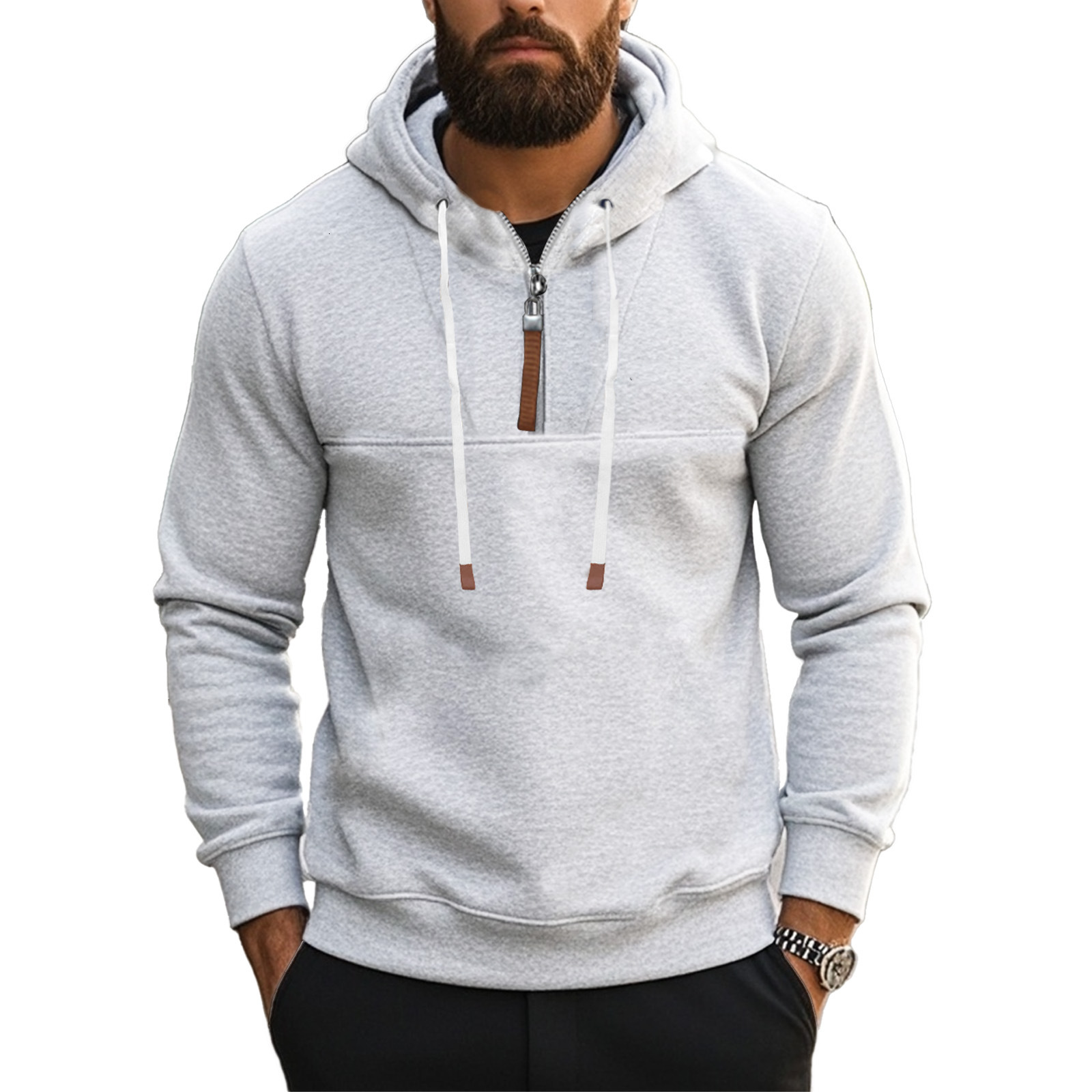 Autumn and winter American hooded sweatshirt, thick casual jacket men, loose hoodie, tank suit for men