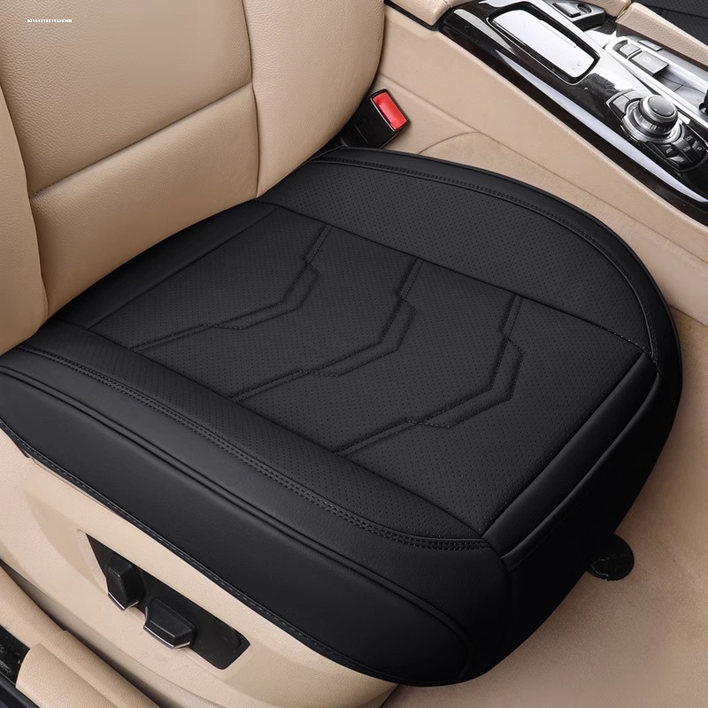 Automotive single piece four season universal car driver and passenger half package seat cover without backrest cushion