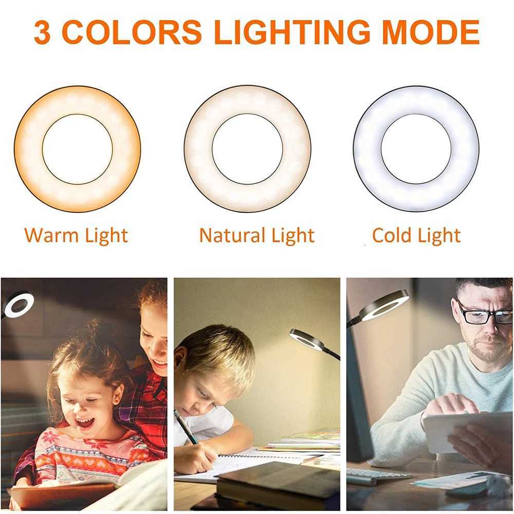 48 LEDs Clip on Desk Lamp 360Flexible Gooseneck Reading Table Light Eye-Caring USB Clamp Books Night Light Study Read Light M251114