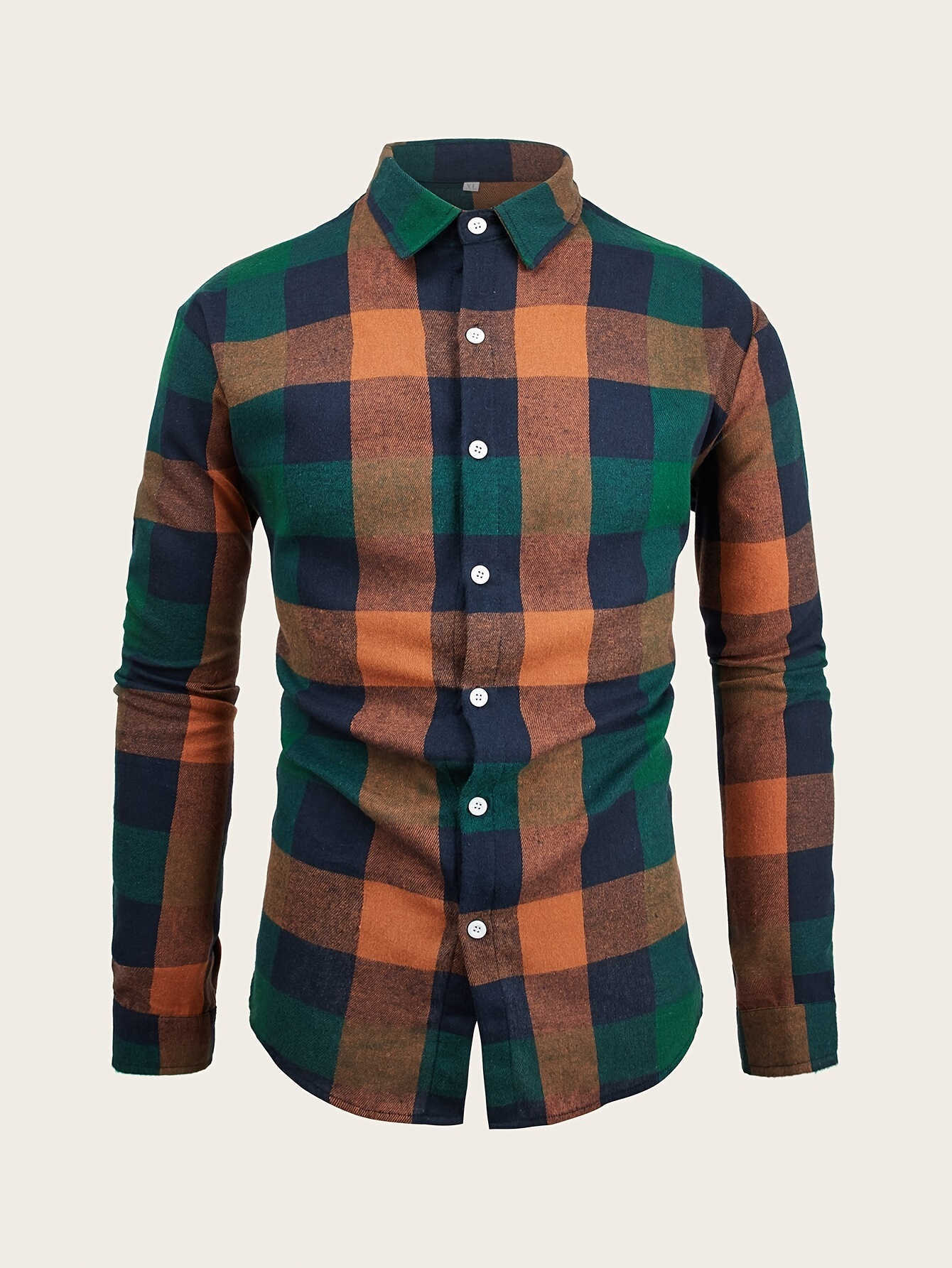 Fashion Plaid Striped Printed Shirt Mens Long-sleeved Shirt Spring And Autumn New Buttons Lapel Shirt Street Loose Casual ShirtXJ250121