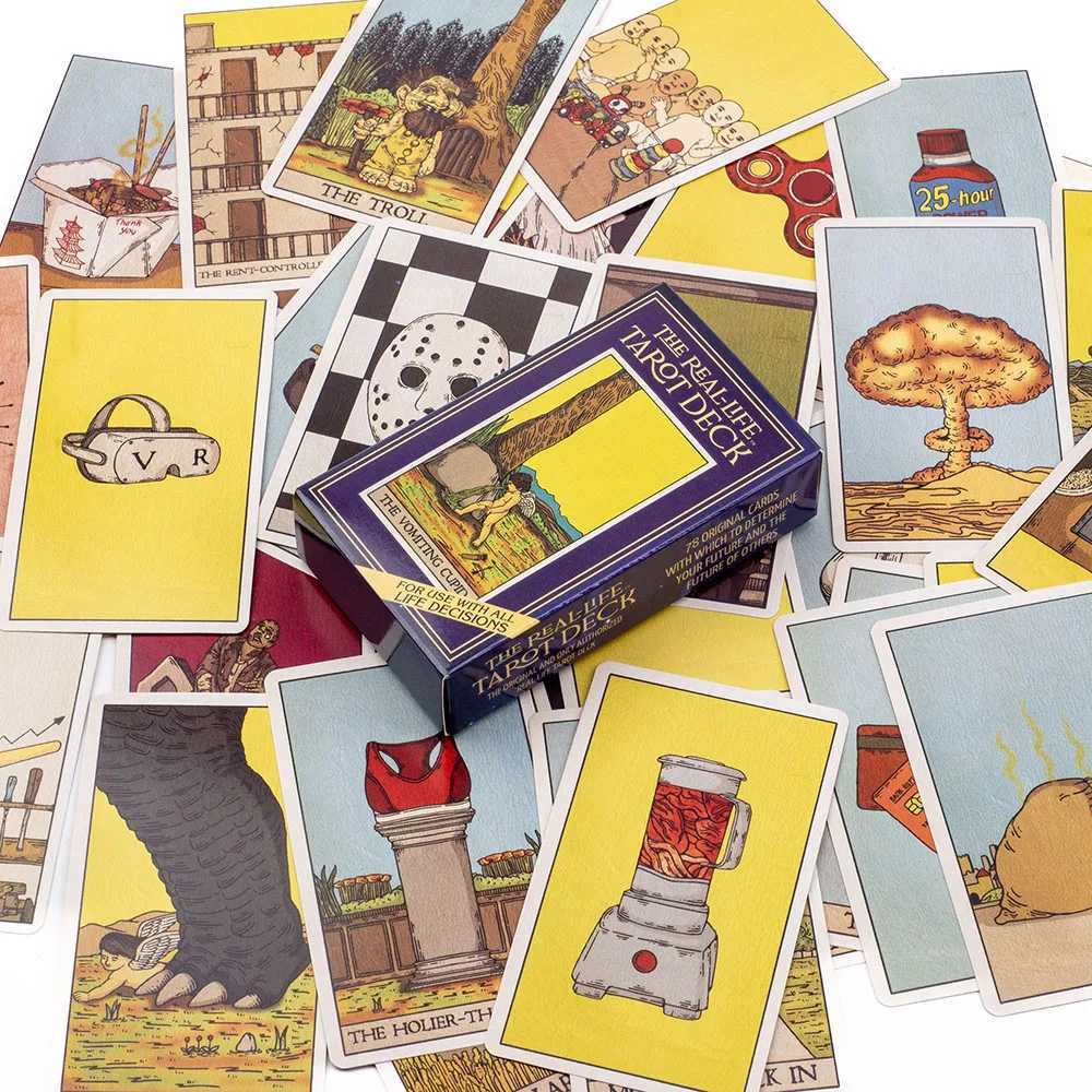 The Real Life Tarot Deck 78 PCS 1036CM English Version Oracles Deck for Girls Hot Selling Family Gatherings Board Games C251114