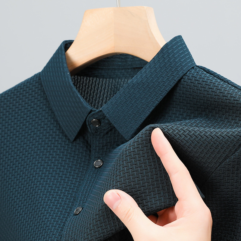 2025 Designer Polo Summer New Men Collar Seamless Breathable Bone Flower Fashionable Short Sleeved T-Shirt Polo Shirt