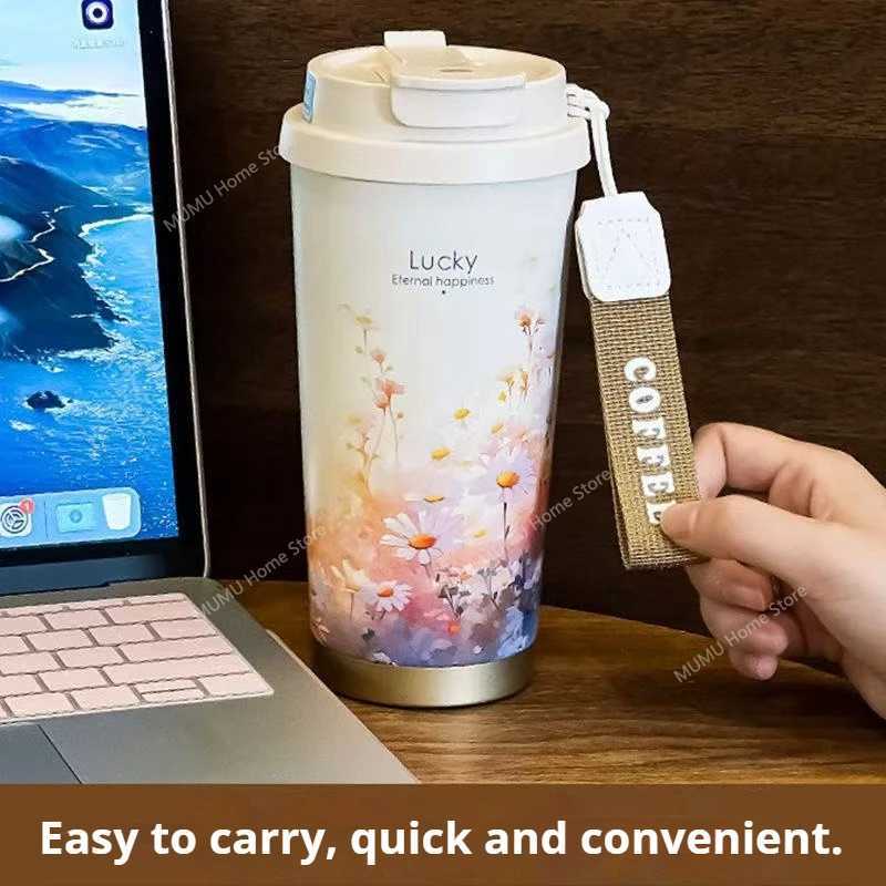 520ML Stainless Steel Thermal Cup Keeps Cold and Heat Mugs Portable Tumbler Coffee Cup Travel Thermal Water Bottle Vacuum Flask C251114