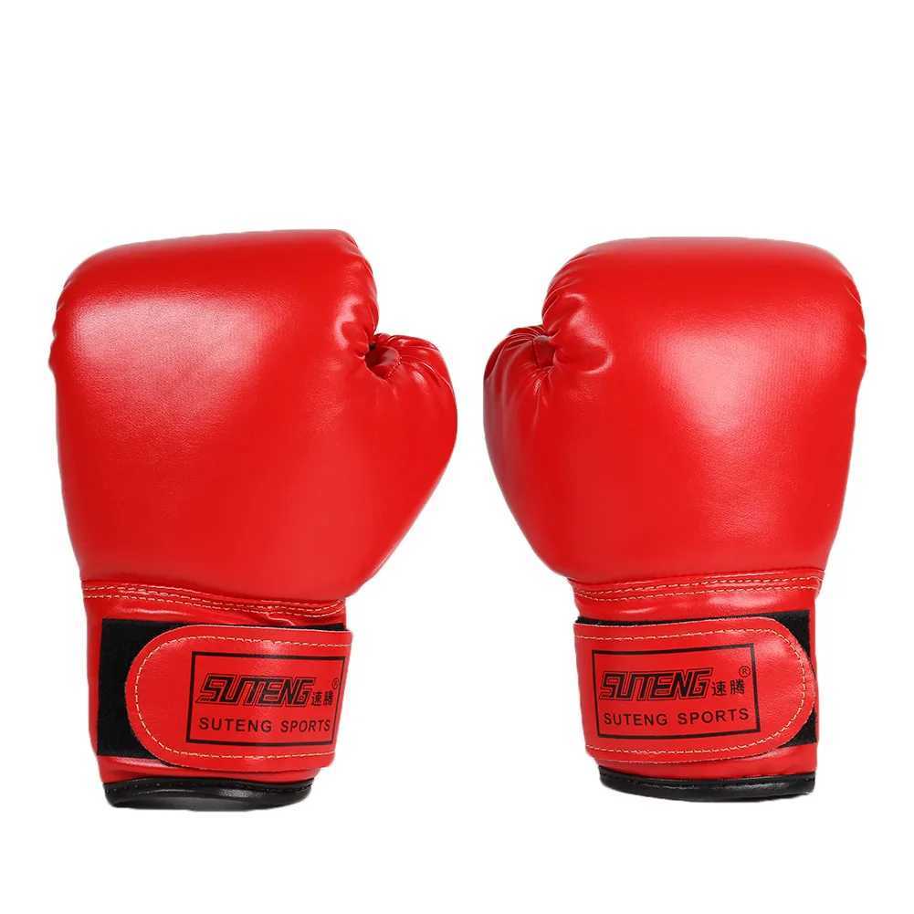 2pcs Boxing Training Fighting Gloves PU Leather Kids Breathable Muay Thai Sparring Punching Karate Kickboxing Professional Glove L251114