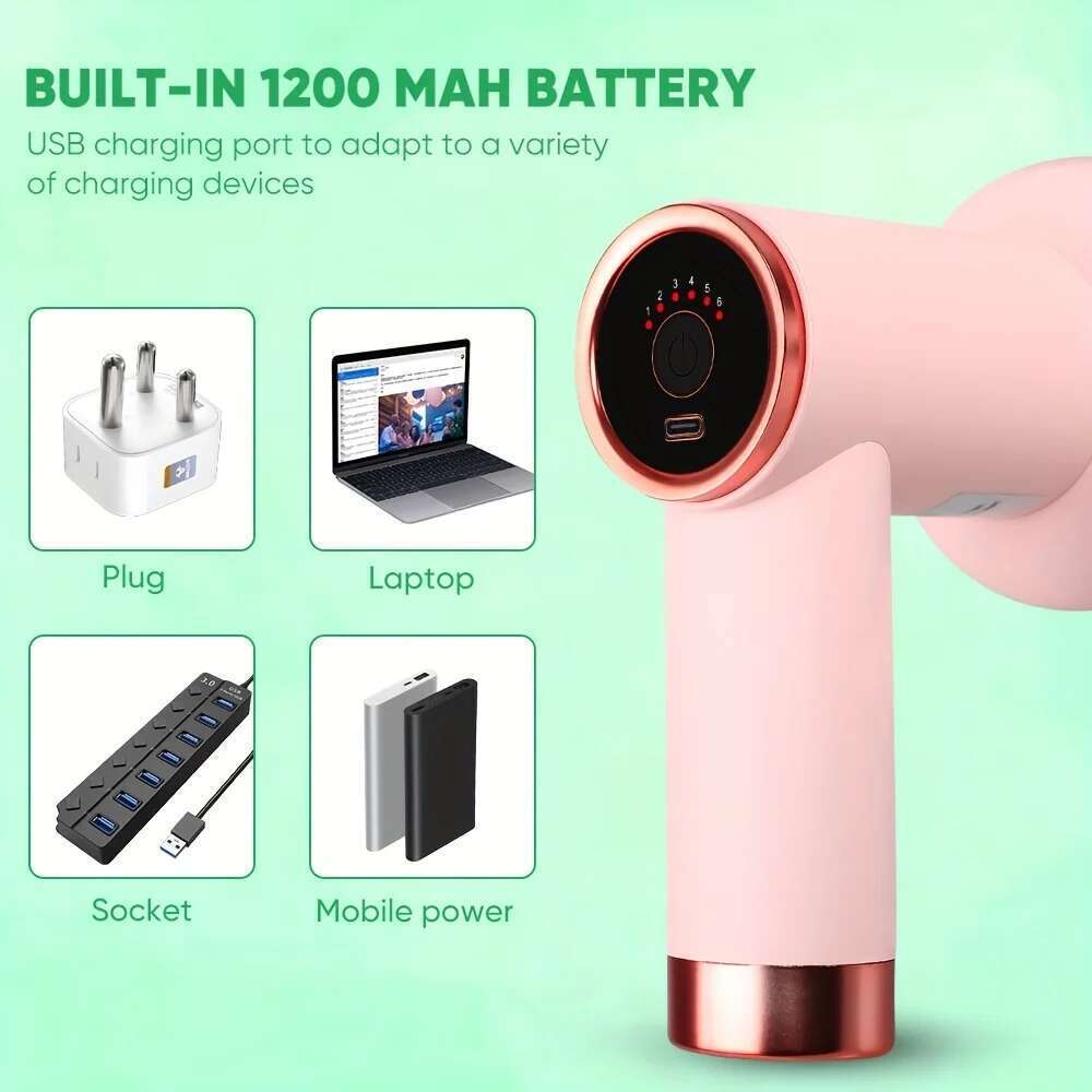 Deep Rolg Electric Full Body Wireless Charger Handheld Portable Massager Neck Waist Shoulder Kneading