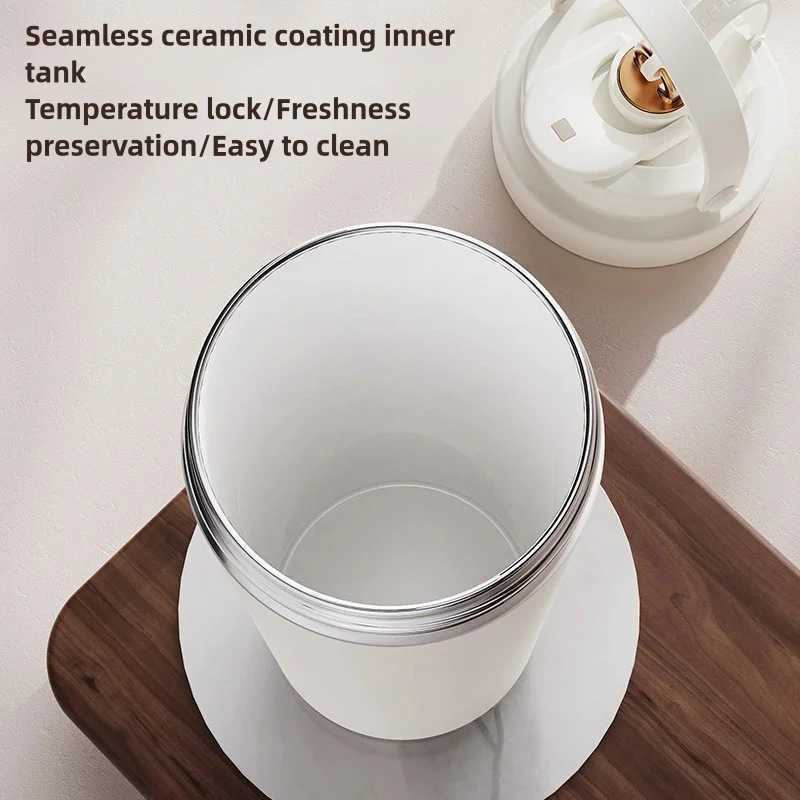 Large capacity Dual Drink Ceramic Inner Pot Insulated Cup Suitable for Men Women With Straws and coffee cups for outdoor travel C251114