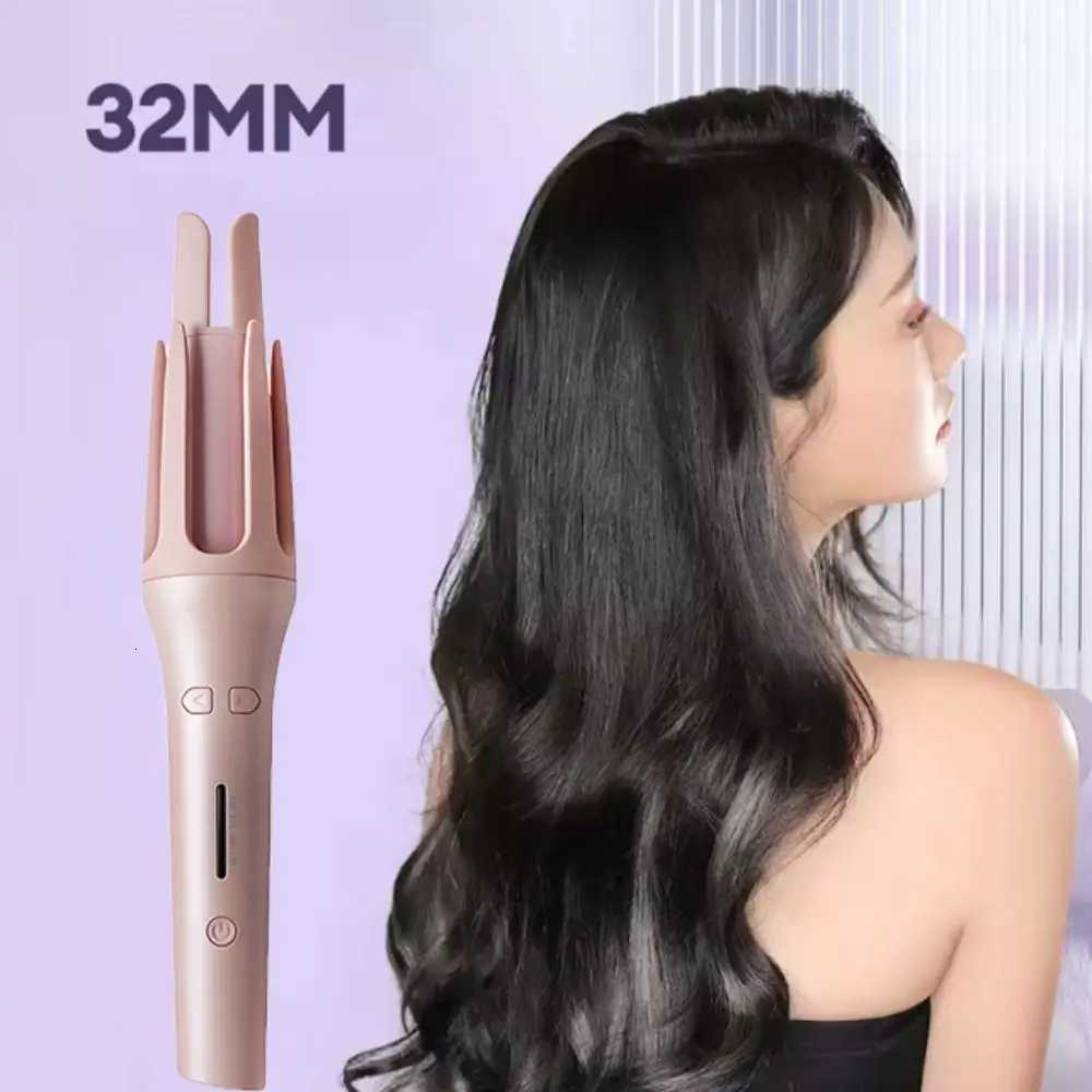 Anti-Scald Automatic Hair Curler 32MM Rotating Curling Iron Adjustable Gear Non Damaging Hair Curling Machine WomenT251114