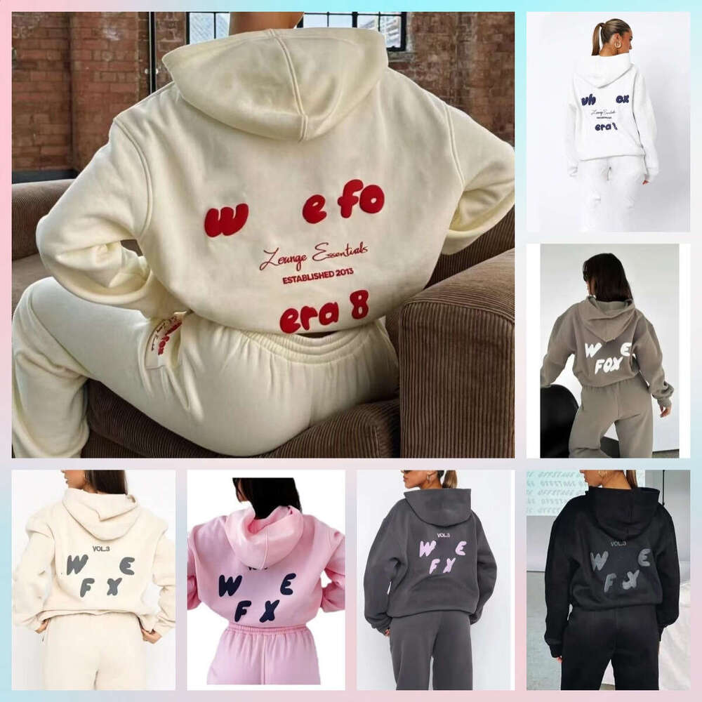 2025 AAAA New Designer Hoodie Era 8 New Whitelies Foxlies Sets Tracksuit Women Spring Autumn Winter Keep Warm Sport Long Sleeved Loose Pure Cotton Tops 156