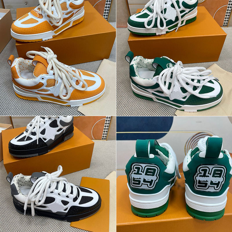 Womens 1854 Shoes Skate Sneakers Men 1AC5 Bicolor Model side Flower Lining Print Logo technical mesh Rubber Outsole Back 1854 logo Designer Bread Shoes Size 35-47