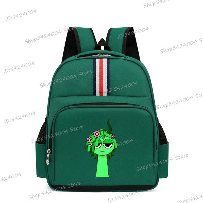 Boys Girls Funny Game Sprunki Backpack 3D Figure Cartoon Bookbag Horror Game Sprunki Shouders Bag Kindergarten Sprunki BagpackW251113