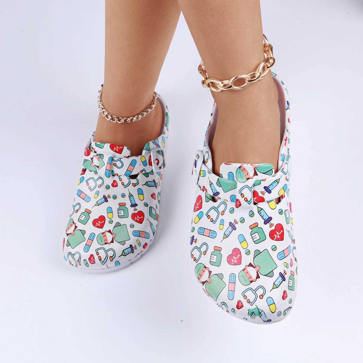 Womens energetic tie dye Clogs comfortable and lightweight EVA slider breathable womens slider all day wearing outdoor activities W250414