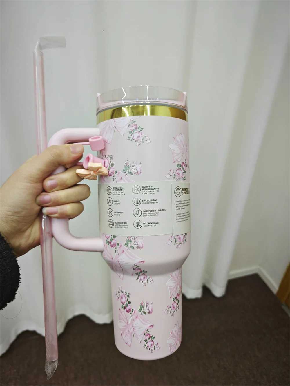 2025 Real Pictures Tumblers With Handle Car Mugs Insulated Tumbler With Lids Straw Stainless Steel Coffee Tumbler Termos Cups C251114