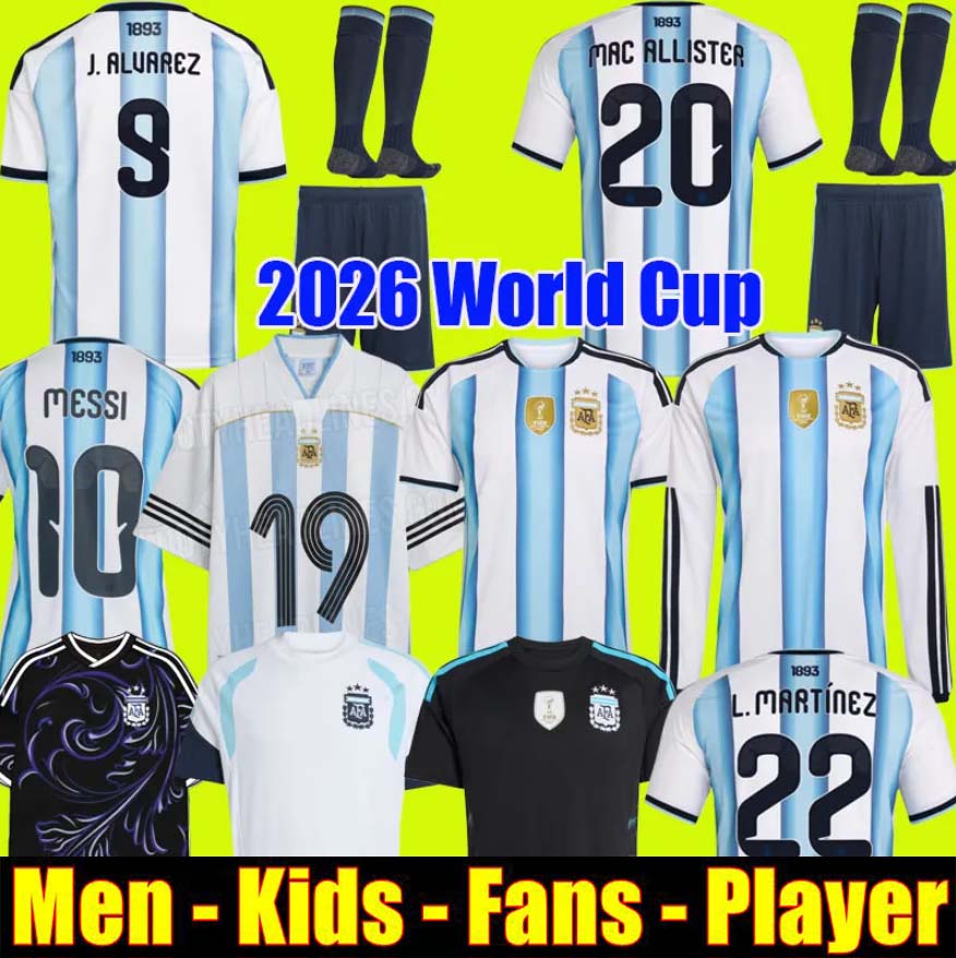 ArgentinaS 3 Star soccer Jerseys 25 26 Fans Player version MARADONA DI MARIA J. ALVAREZ FC Men Kids football shirt MESSIS Jersey DE PAUL Garnacho 2026 long sleeves