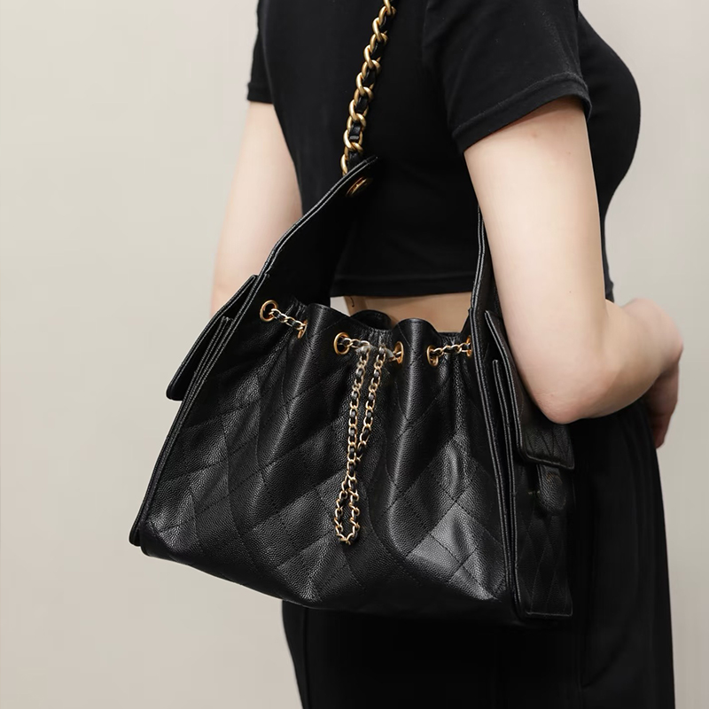 2025--10A Soft Hobo New Womens Shoulder Bucket Bag Mini Leather 2 Colors Crossbody Classic Deer Skin Handbag Luxury Totes