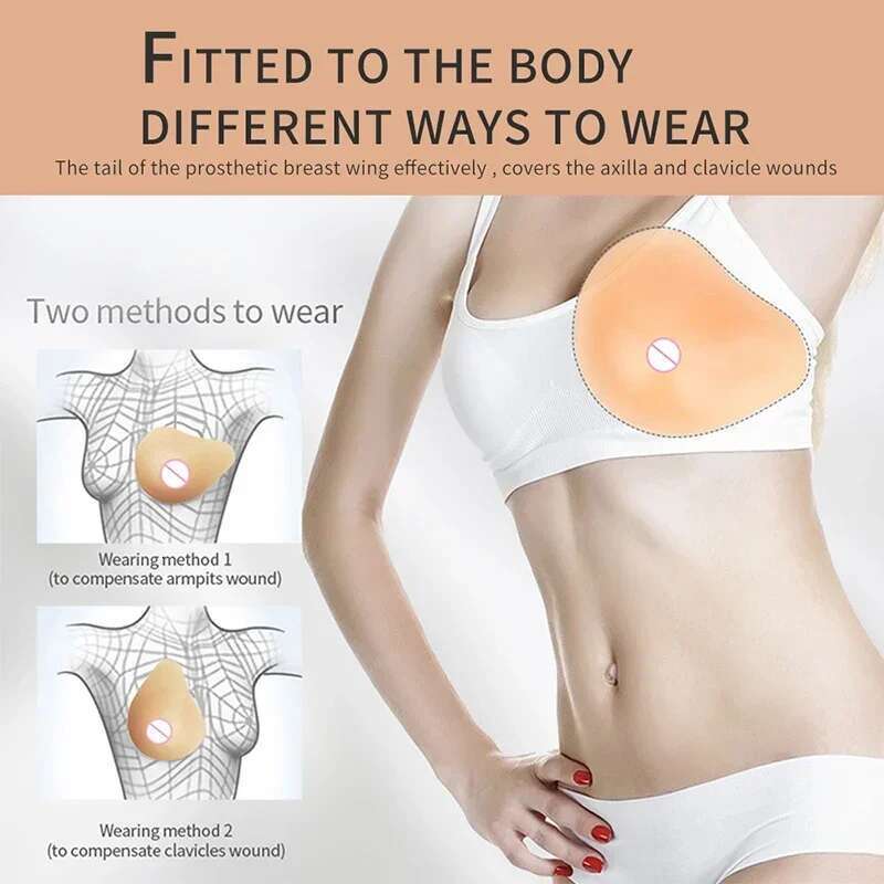 Silicone Well Cover Axilla And Clavicle Wounds Prosthesis Natural Like Soft High Elasticity Breast For Mastectomy Women