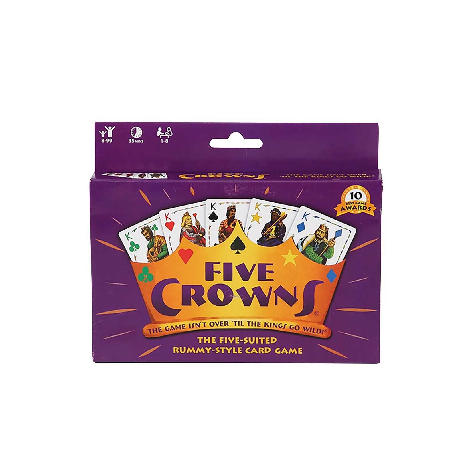 New Party Fun Card Game-Collectible Tin Card Game With Rummy-Style Night Favorite Families Party-5 Crowns Card Game Decoration C251114