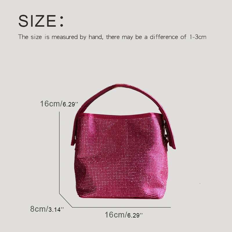 Ladies Evening Bags For Women Designer Handbags And Purses 2023 New In Inlaid Shiny Imitation Dia Mini Chain Shoulder