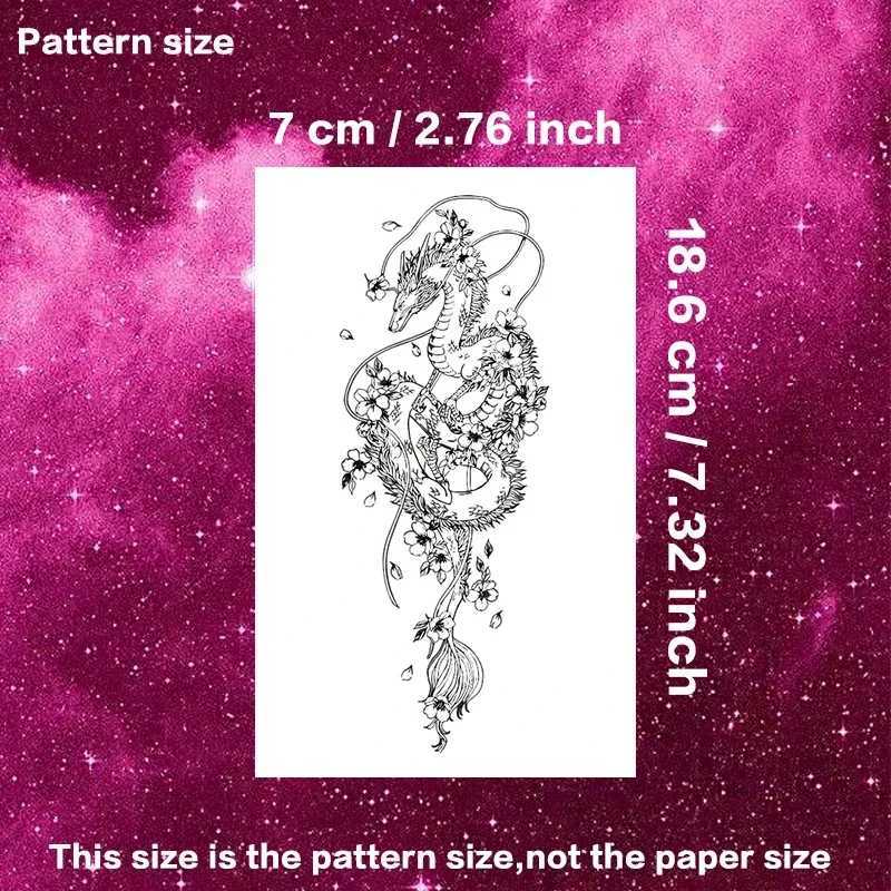 Beautiful Dragon Herbal Juice Tattoo Stickers Temporary Tattoos Fake Tattoos Cool Things Stickers Wholesale Facial Gifts ArtXJ25414
