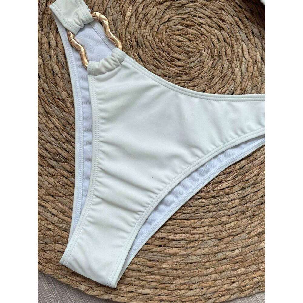Fashion Swim Suit Sexy Woman Contrast Color Two-Piece Bikini Swimsuits Beach Womens Bathing Suits Stripe Three-Point Swimwear Lady Halter Bikinis