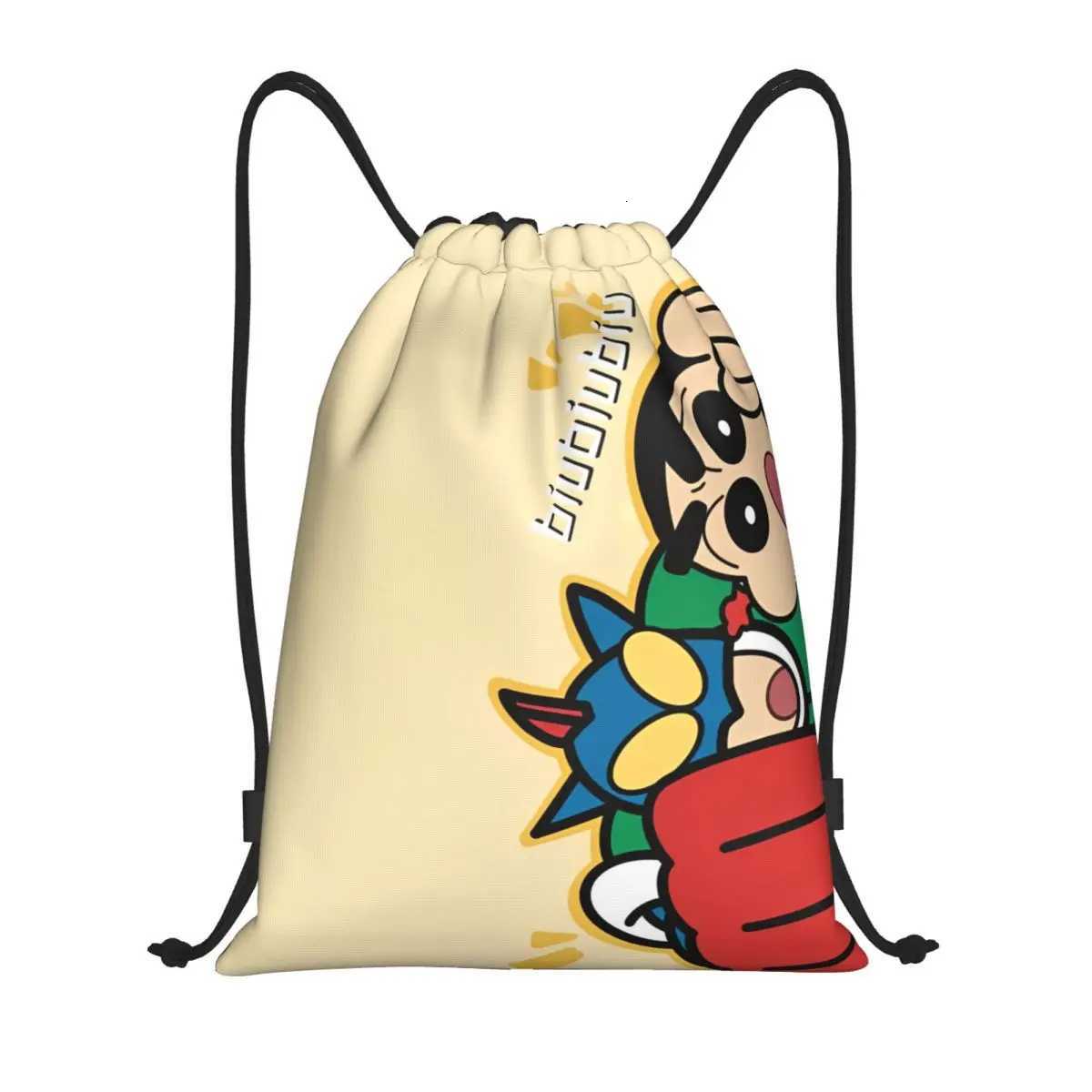 Crayon-ShinS Cartoon ChanS Anime Drawstring Backpack Gym Sports Sackpack Water Resistant String Bags for RunningW251113