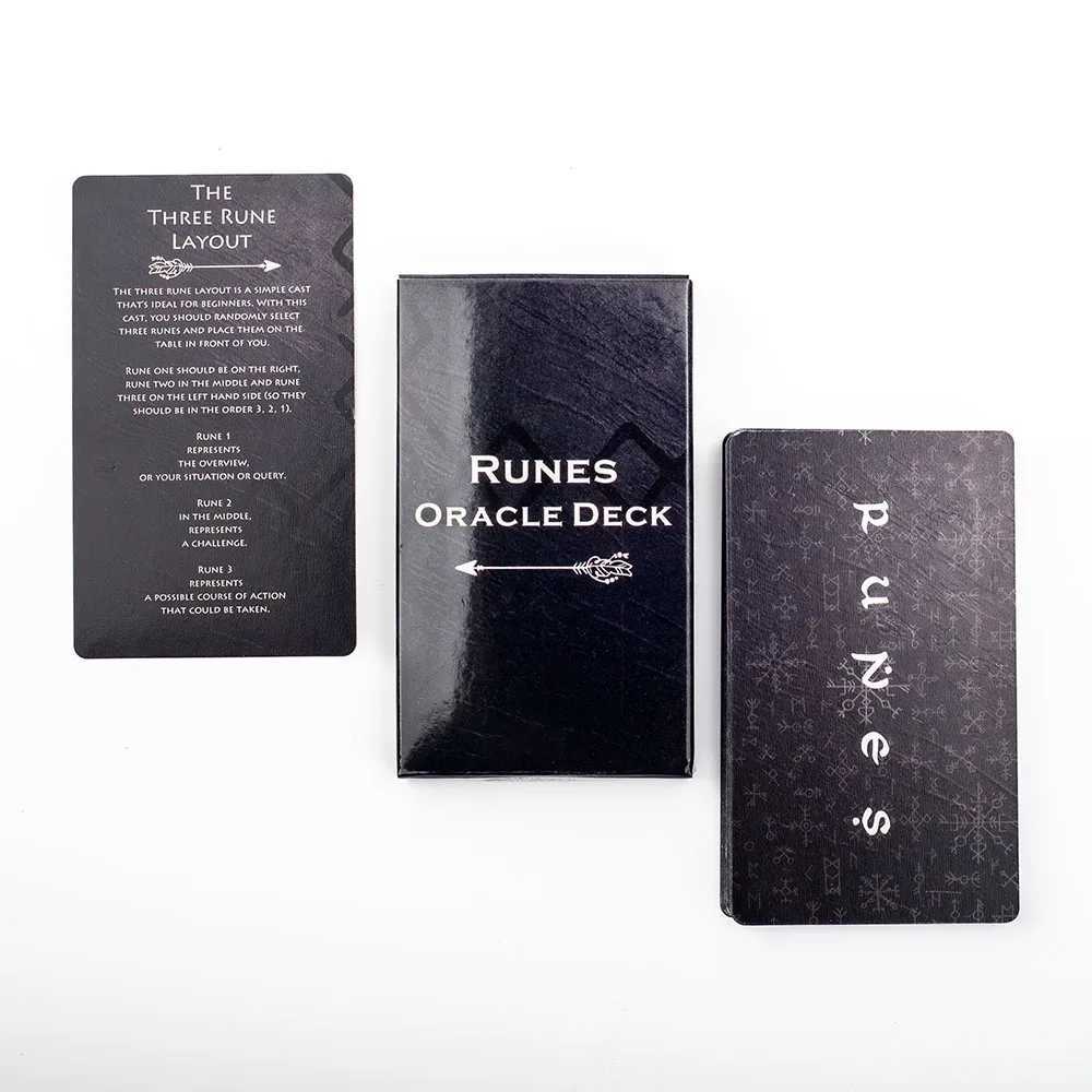 Tarot Runes Oracle Deck 26 Cards 1063cm Board Game for Life Lighting and Transformation C251114
