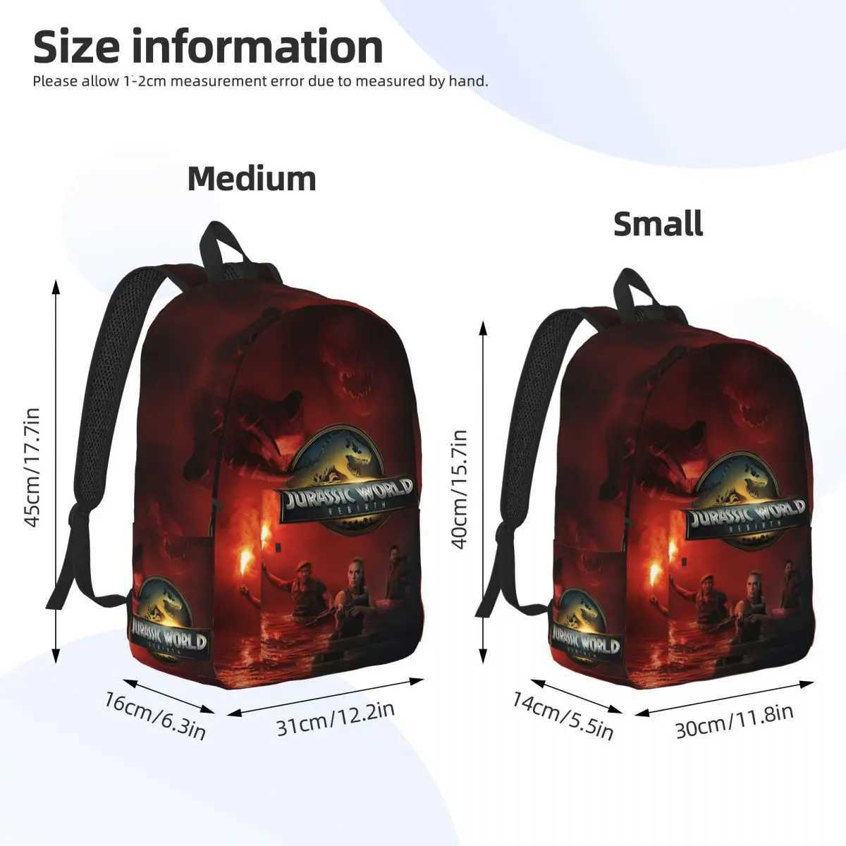 Jurassic Rebirth Dinosaurs Attack World Backpack Men Women Cool School Work Daypack Covert Mission Laptop Shoulder Bag OutdoorW251113
