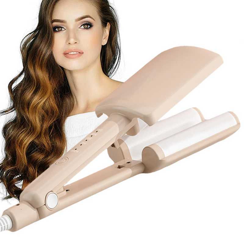 Triple Barrel Hair Curling Wand Ceramic Glaze Hair Care Curling Iron Hair Curler Roller Corrugation Waver Curly Styling ToolT251114
