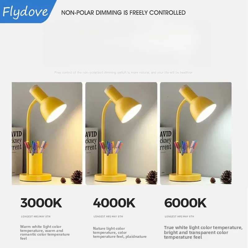 Nordic Ins Style Modern Minimalist Desk Lamp Bedroom Bedside Lamp Desk Reading Eye Protection Night Light Home Decor Lighting M251114