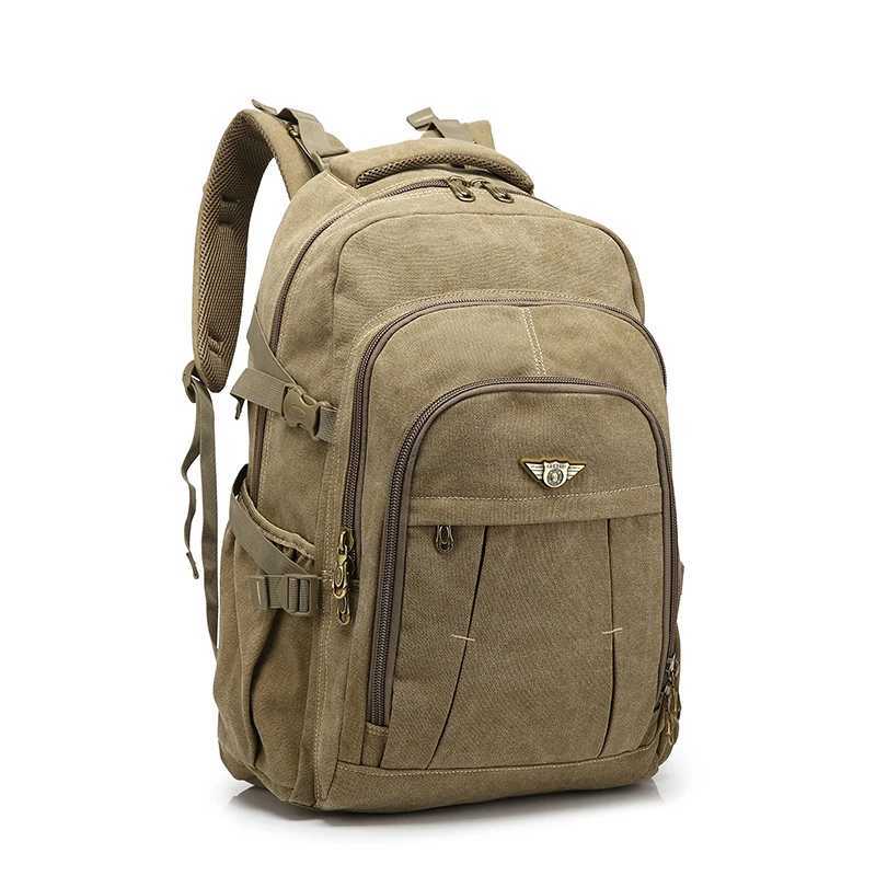 Vintage Canvas 173/156 inch Laptop Backpack Zipper Rucksacks Travel Shoulder Mochila Notebook Schoolbags College School BagsW251113