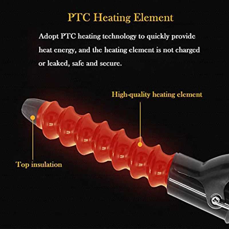 Pro Spiral Curling Iron Electric Ceramic Heating Anti-perm Curl Magic Hair Styling Tool Hair Curler Roller Wand Curl Styler X251114