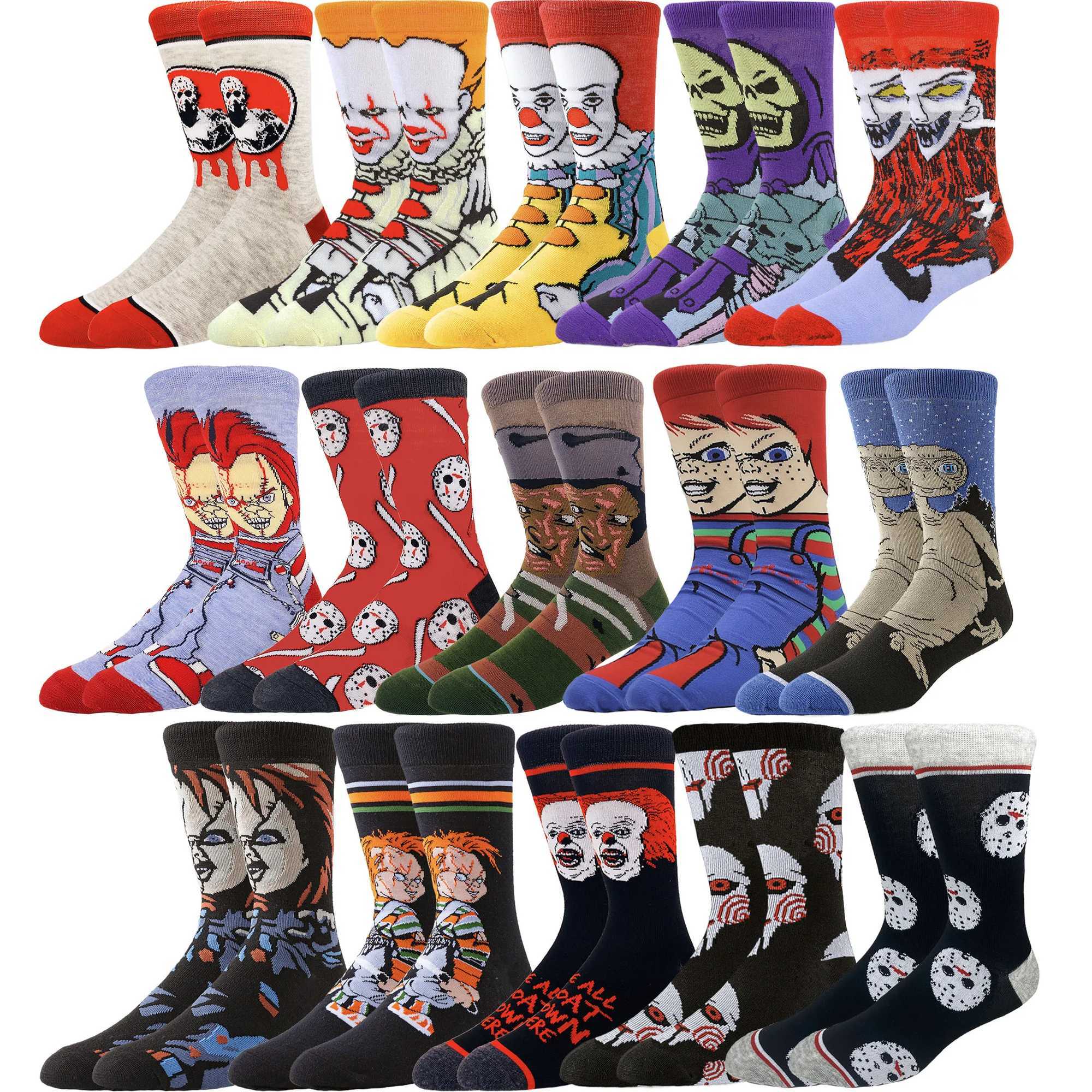 Cartoon Anime SOCKS Male Crew SOCKS Christmas Comics Fun Happy Crazy Street Style Skating SOCKS W250414