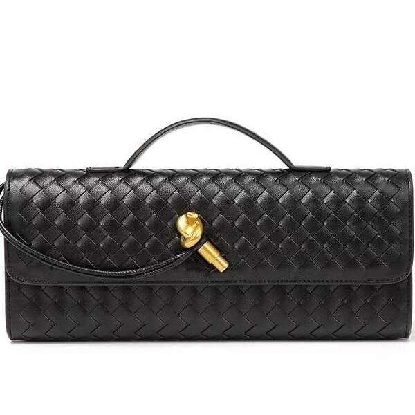 designer bag Hot selling handmade soft leather stick horizontal square organ bag, solid color hand-held diagonal cross women's bag