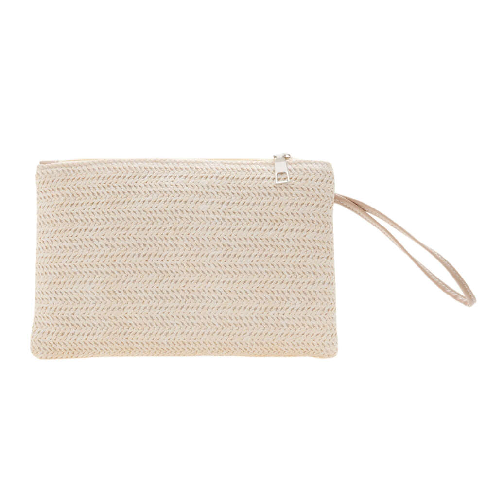 Handmade Beach Bag New Big Wallet Wheat Braided Grass Women's Clip Handmade Woven Mobile Change Handheld Bag Kq2