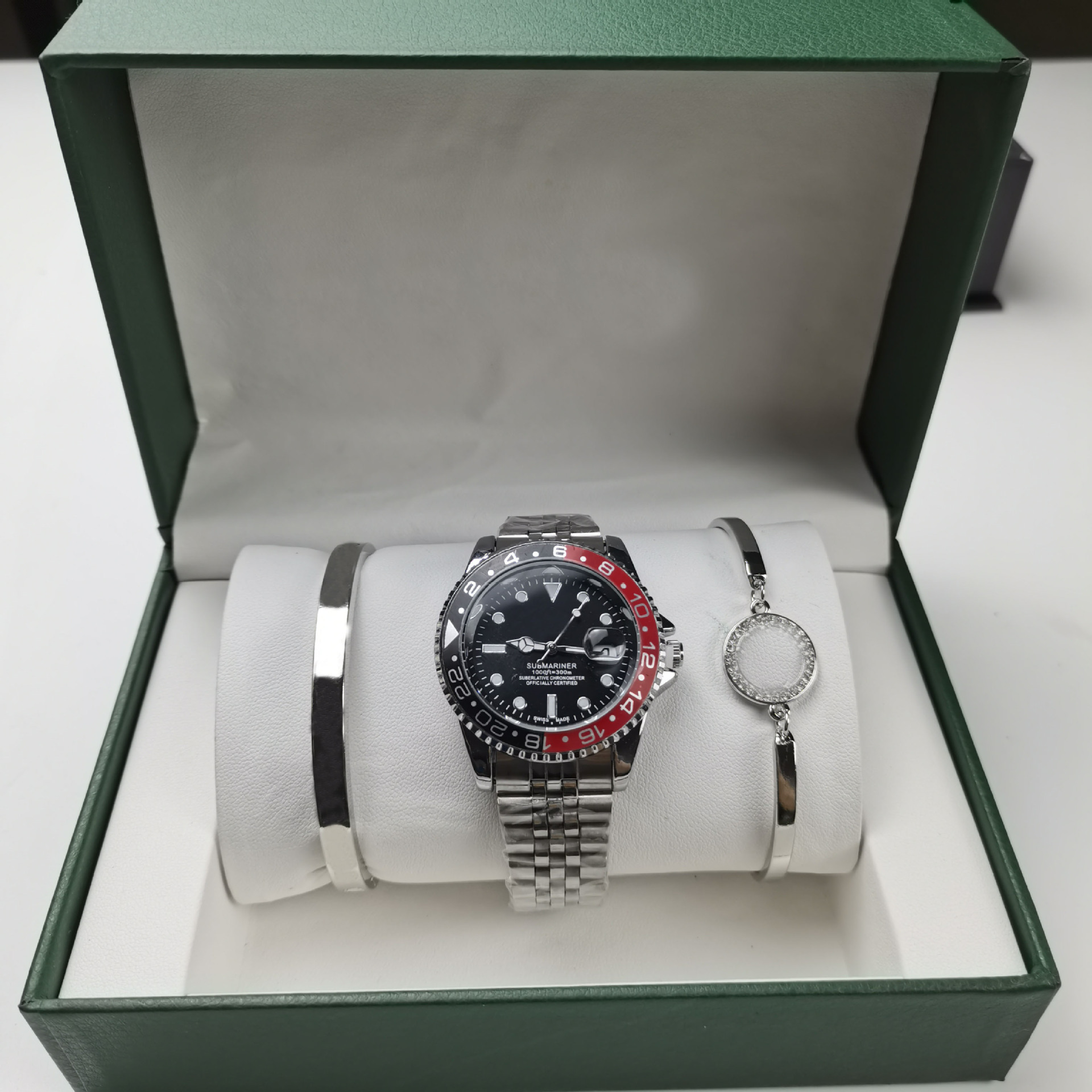 2026 men and women Watches 3Pcs Bracelet Set Luxury Designer Watch Coke Ceramics Bezel Sapphire Crystal WristWatch Men High Quality Gift Original Box r9534